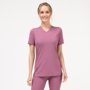 PI Damen kurzarm Shirt BEERE FRONT VIEW HALF BODY