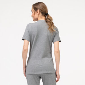 PI Damen kurzarm Shirt GREY BACK VIEW HALF BODY