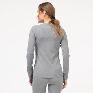 THETA Damen Langarm Shirt GREY BACK VIEW HALF BODY