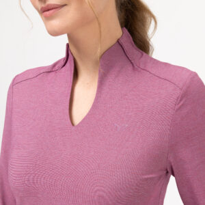 YASASHI Damen Stehkragen Shirt BEERE DETAIL VIEW