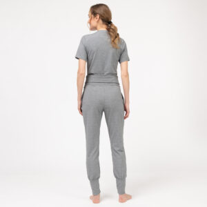 HERA Damen Yogahose GREY BACK VIEW FULL BODY