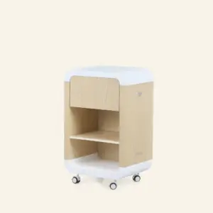 Naggura Nuuna Move – Beistellwagen Eiche/Glas