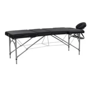 VASTIS Tragbare Aluminiumliege – Schwarz