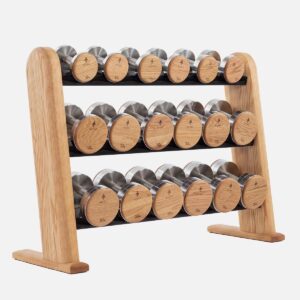 NOHrD DumbBells – Kurzhantel-Set mit Massivholz-Rack
